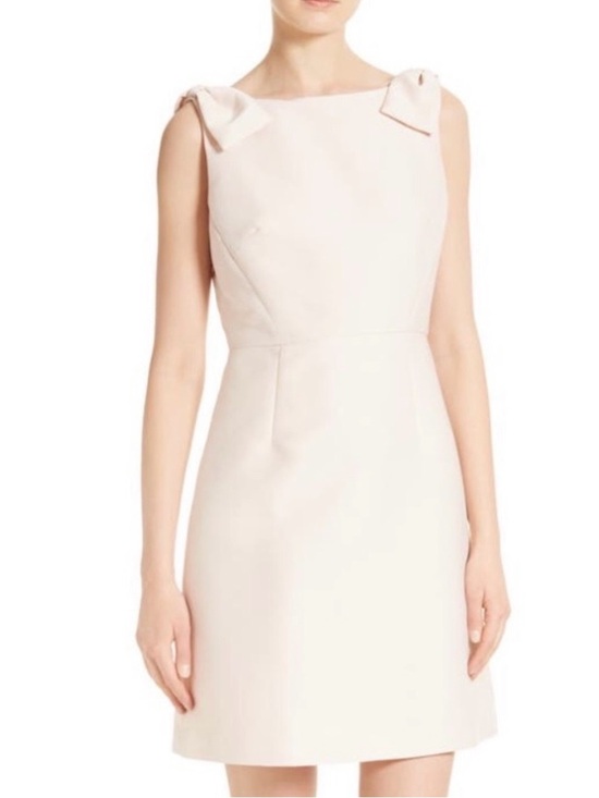 kate spade Dresses & Skirts - Kate Spade Sleeveless Bow Shoulder Sheath Dress in Pale Pink Sz 2